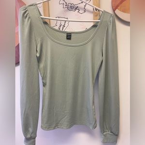Mint green top